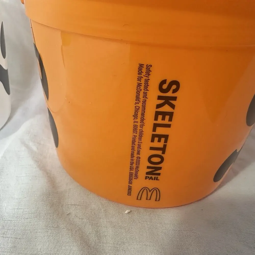 Vintage 1986 McDonald’s Halloween Pumpkin Pail + 3 Boo Buckets 2022 Lot of 4